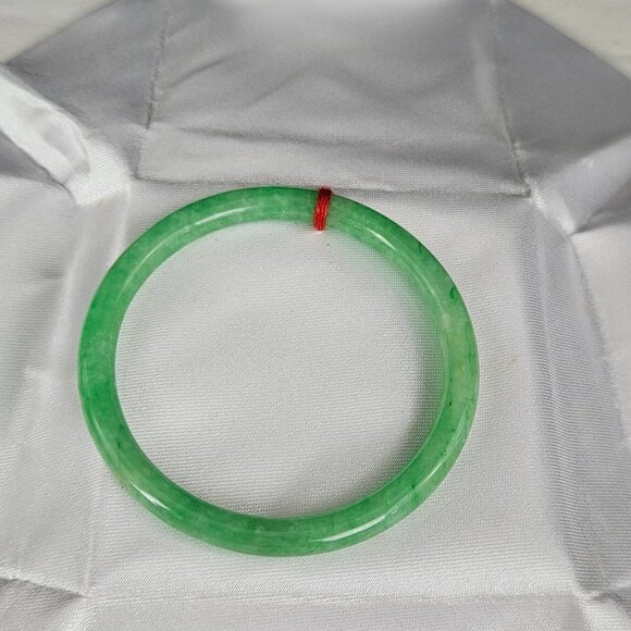 Natural jade Light Green Jadeite Jade Bangle 54.8mm #4 - Picture 3 of 7
